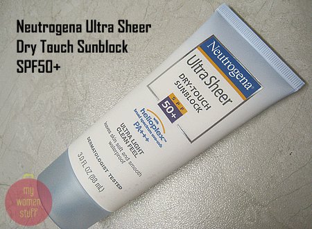 Review: Neutrogena Ultra Sheer Dry Touch Sunblock SPF50+ - My Women Stuff