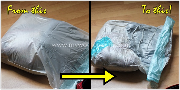 How I pack my suitcase using a vacuum bag 