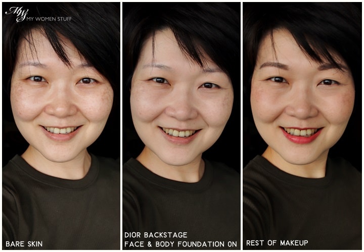 dior backstage foundation before and after